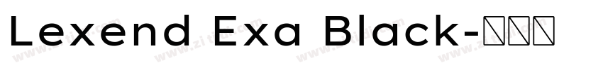 Lexend Exa Black字体转换